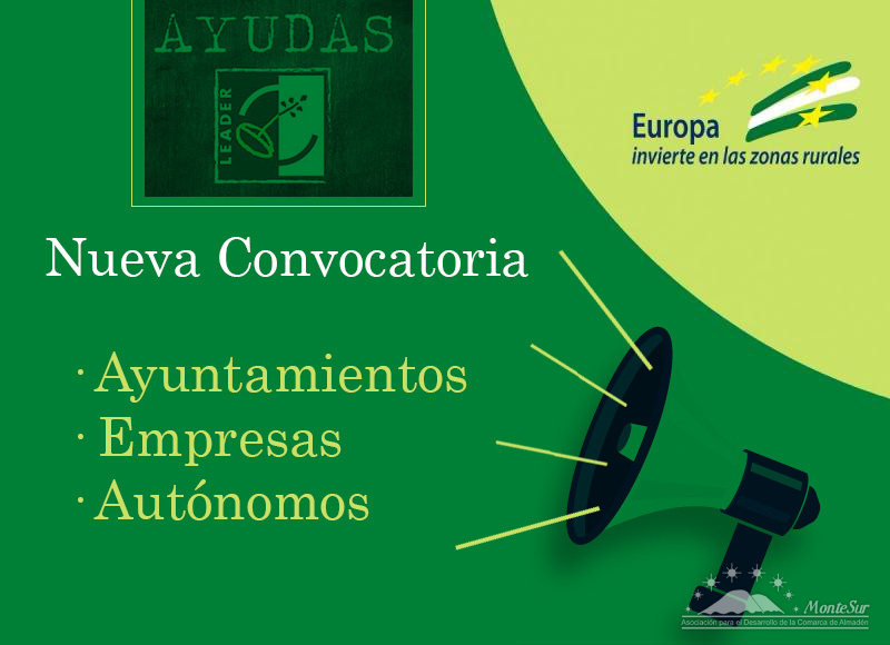 Nuevas convocatorias de ayudas del Grupo de Acción Local 'MonteSur'