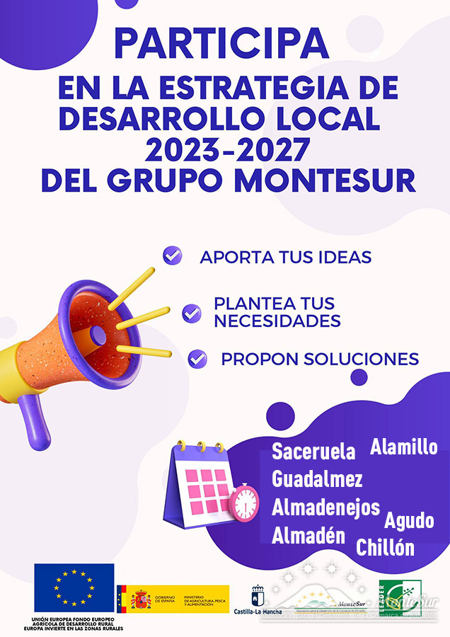 Participa en las mesas de Estrategia de Desarrollo Local 2023-2027 que se desarrollarán en las distintas poblaciones de la Comarca de Almadén